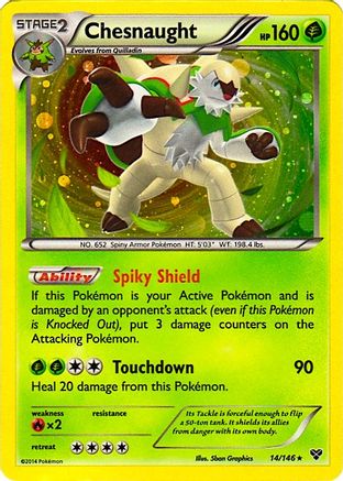 Chesnaught - 14/146 (Cosmos Holo) () Holofoil [Misc: Blister Exclusives] Pokemon Single Pokémon