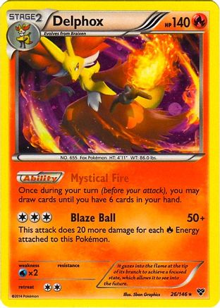 Delphox - 26/146 (Cosmos Holo) () Holofoil [Misc: Blister Exclusives] Pokemon Single Pokémon