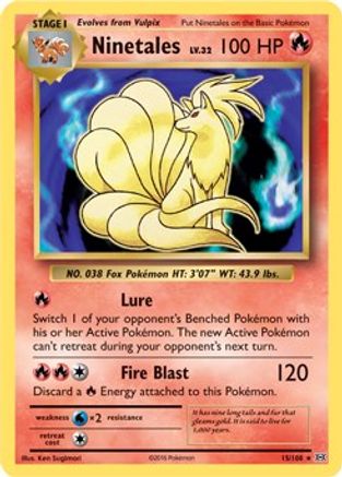 Ninetales - 15/108 (XY Evolutions) (Non-Holo) () [Misc: Deck Exclusives] Pokemon Single Pokémon