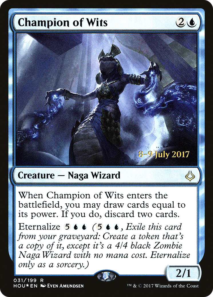 Champion of Wits (PRE-031) [Hour of Devastation Promos] Foil MTG Single Wizards of the Coast