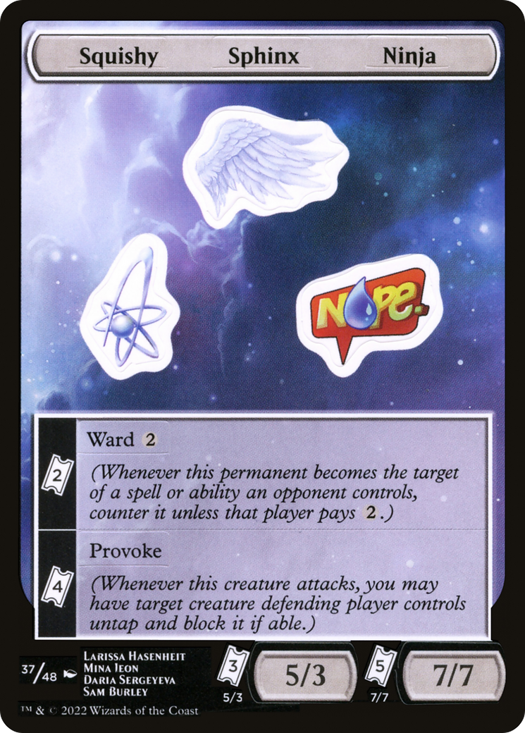 Squishy Sphinx Ninja (UNF-037) [Tokens] Unfinity Sticker Sheets MTG Single Wizards of the Coast