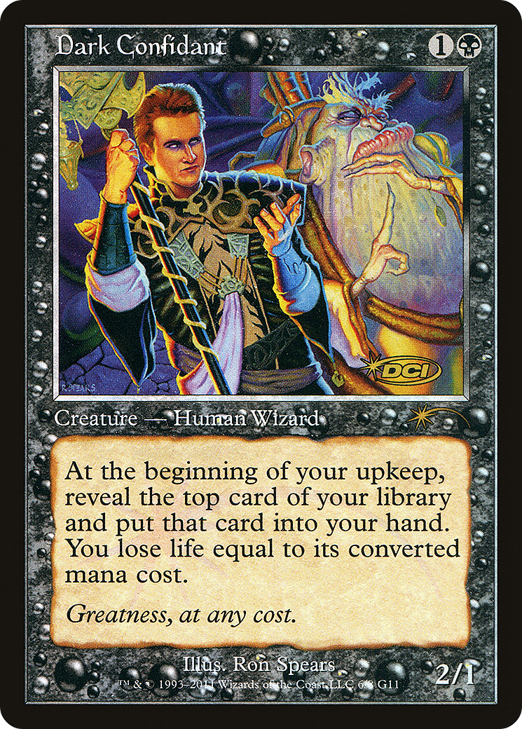 Dark Confidant [Judge Gift Cards 2011] MTG Single Magic: The Gathering