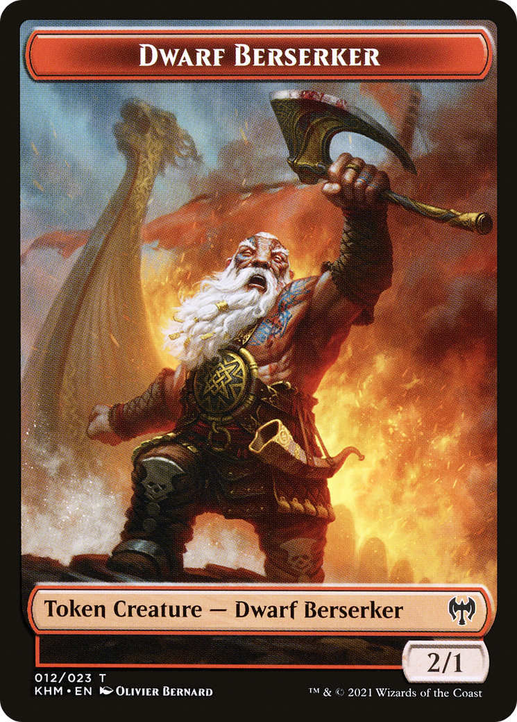 Dwarf Berserker (TKHM-012) [Tokens] Kaldheim Tokens MTG Single Wizards of the Coast