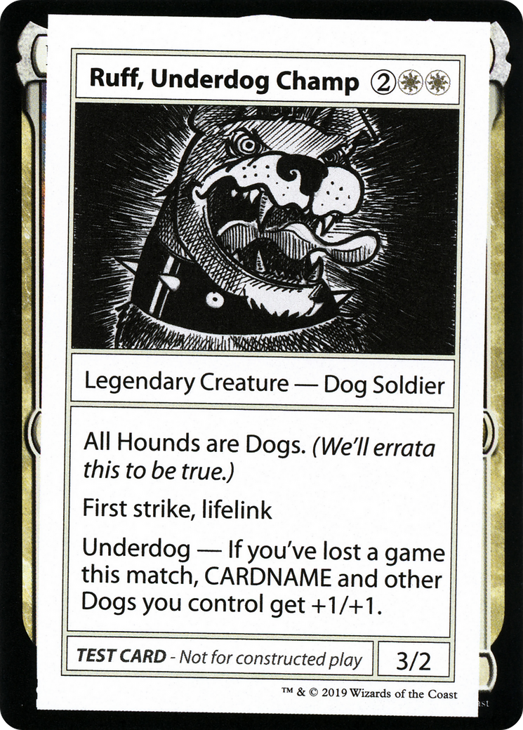Ruff, Underdog Champ (CMB1-010) [Mystery Booster] Playtest Cards 2021 MTG Single Wizards of the Coast