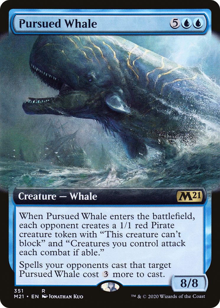 Pursued Whale (M21-351) [Core Set 2021] (Extended Art) MTG Single Wizards of the Coast
