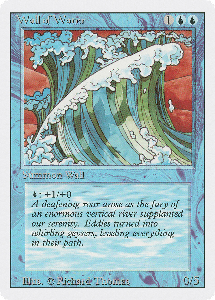 Wall of Water (3ED-091) [Revised Edition] MTG Single Wizards of the Coast
