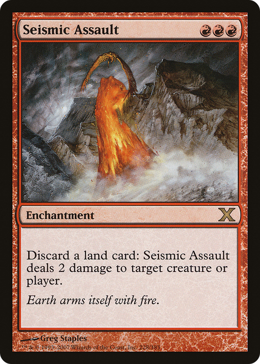 Seismic Assault (10E-228) [Tenth Edition] Foil MTG Single Wizards of the Coast