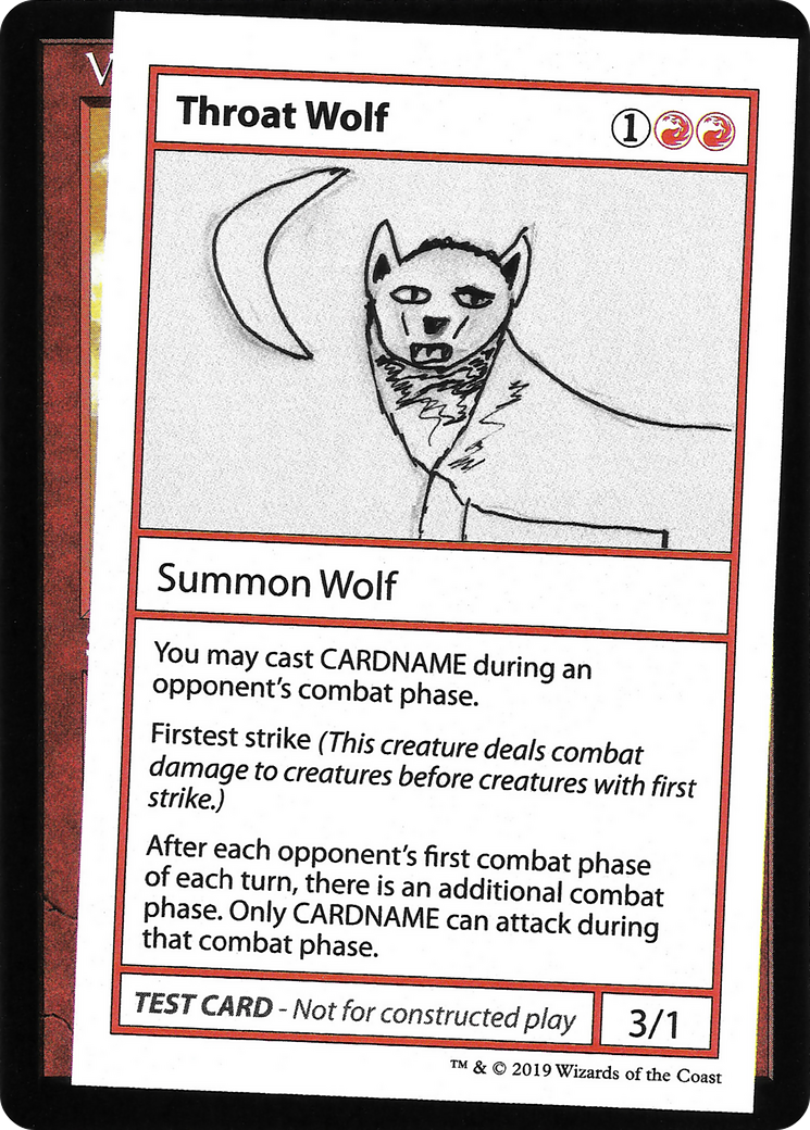 Throat Wolf (CMB1-065) [Mystery Booster] Playtest Cards 2021 MTG Single Wizards of the Coast