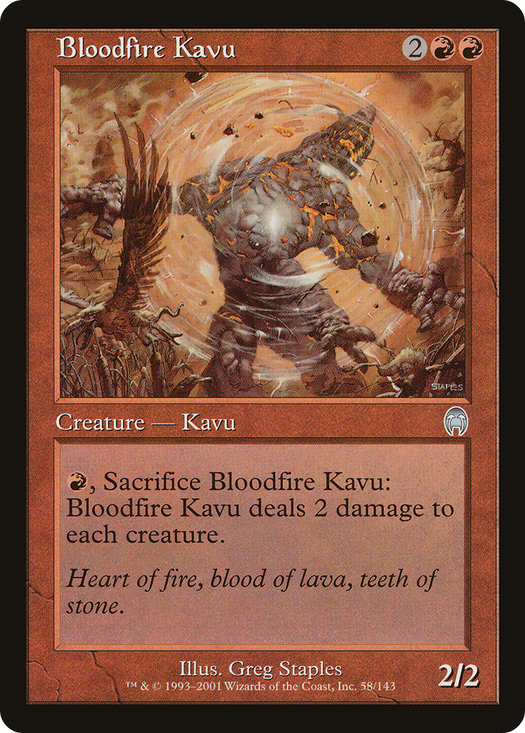 Bloodfire Kavu (APC-058) [Apocalypse] MTG Single Wizards of the Coast