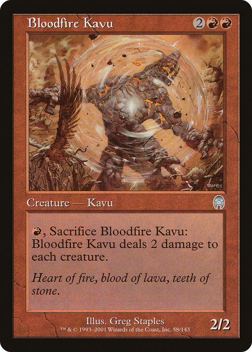 Bloodfire Kavu (APC-058) [Apocalypse] Foil MTG Single Wizards of the Coast