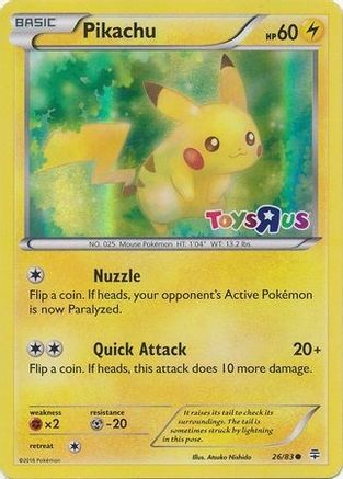 Pikachu - 26/83 (Toys R Us) Holofoil [Misc: Cards & Products] Pokemon Single Pokémon