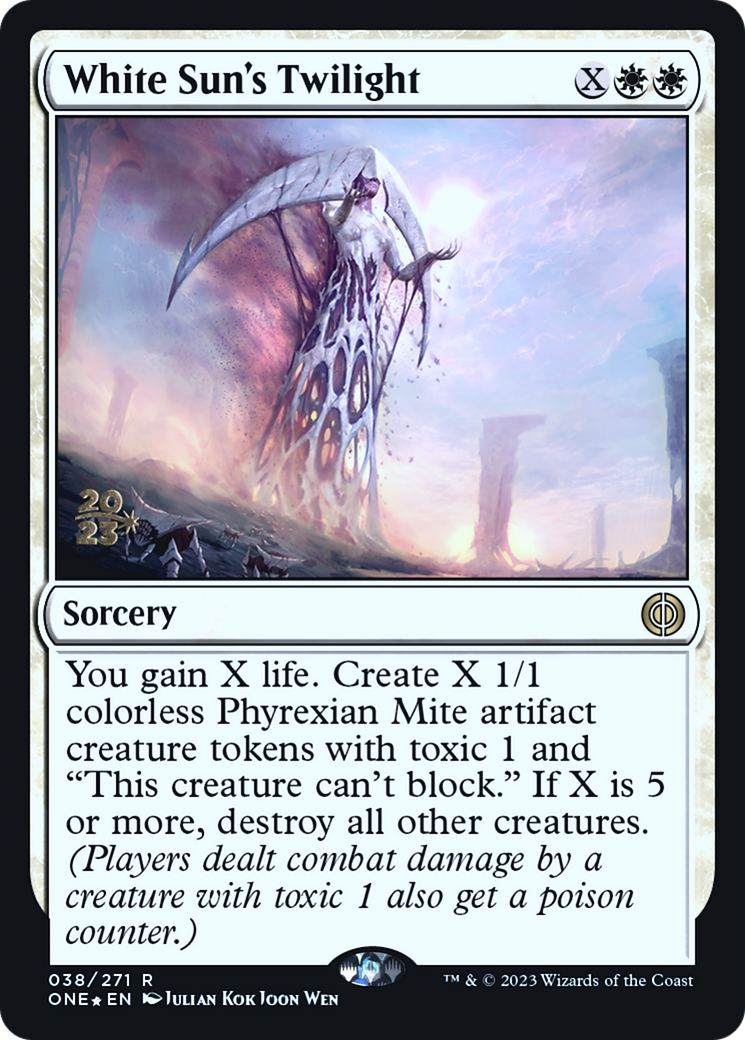 White Sun's Twilight (PRE-038) [Phyrexia: All Will Be One Promos] Foil MTG Single Wizards of the Coast