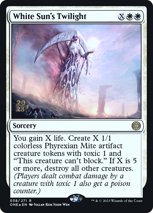 White Sun's Twilight (PRE-038) [Phyrexia: All Will Be One Promos] Foil MTG Single Wizards of the Coast