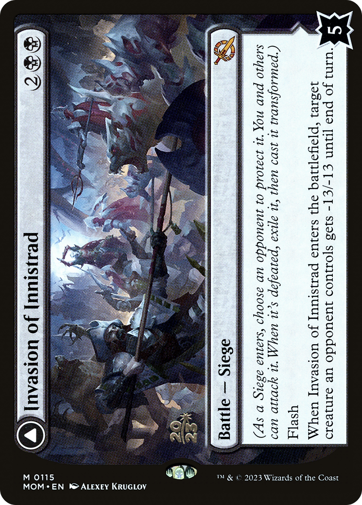 Invasion of Innistrad // Deluge of the Dead (PRE-115S) [March of the Machine Promos] Foil MTG Single Wizards of the Coast