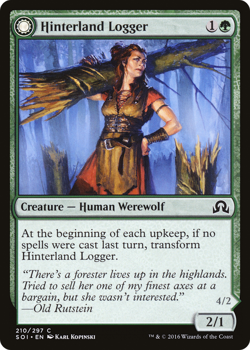 Hinterland Logger (SOI-210) [Shadows over Innistrad] MTG Single Wizards of the Coast