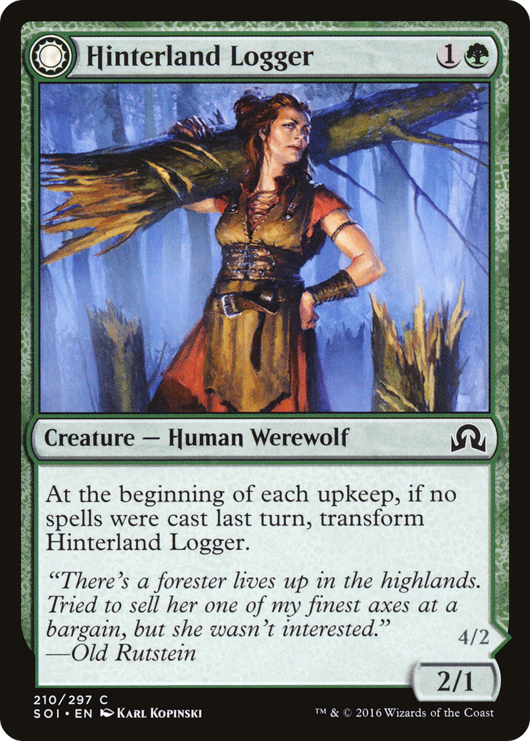 Hinterland Logger (SOI-210) [Shadows over Innistrad] Foil MTG Single Wizards of the Coast