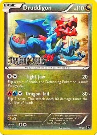 Druddigon - 17/20 (Dragon Vault) () Holofoil [Misc: Blister Exclusives] Pokemon Single Pokémon