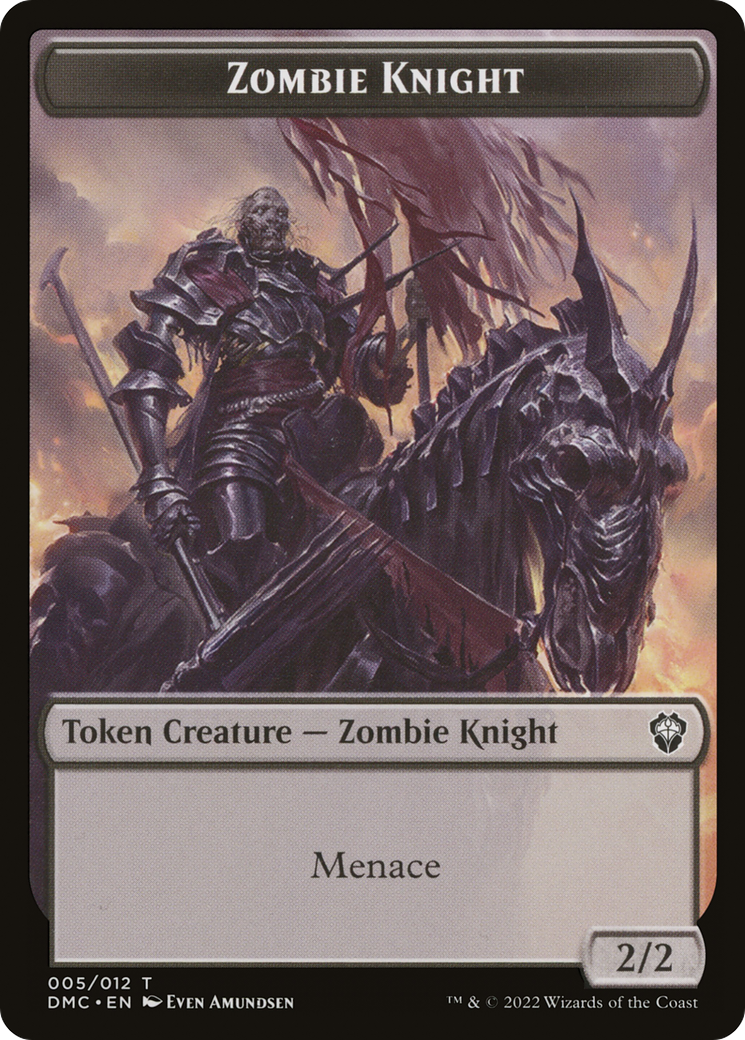 Zombie Knight (TDMC-005) [Tokens] Dominaria United Commander Tokens MTG Single Wizards of the Coast