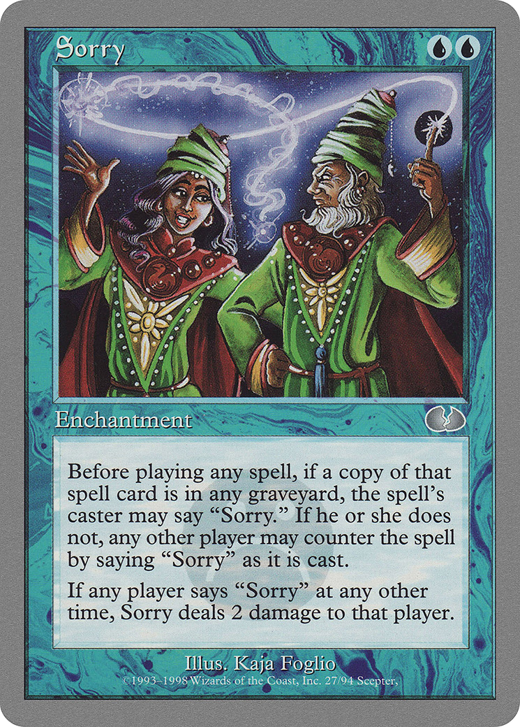 Sorry (UGL-027) [Unglued] MTG Single Wizards of the Coast