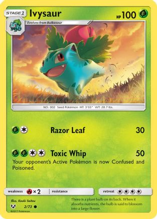 Ivysaur (2/73) Reverse Holofoil [SM: Shining Legends] Pokemon Single Pokémon