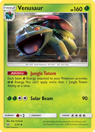 Venusaur (3/73) Reverse Holofoil [SM: Shining Legends] Pokemon Single Pokémon