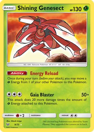 Shining Genesect (9/73) Holofoil [SM: Shining Legends] Pokemon Single Pokémon