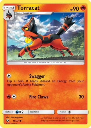 Torracat (16/73) Reverse Holofoil [SM: Shining Legends] Pokemon Single Pokémon