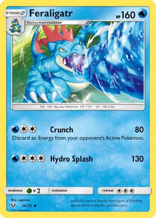 Feraligatr (20/73) Reverse Holofoil [SM: Shining Legends] Pokemon Single Pokémon