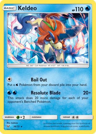 Keldeo (26/73) Holofoil [SM: Shining Legends] Pokemon Single Pokémon
