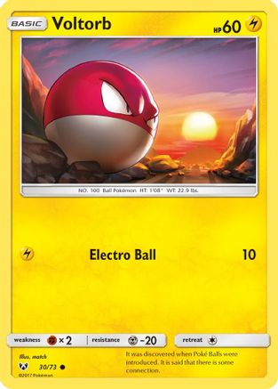 Voltorb (30/73) [SM: Shining Legends] Pokemon Single Pokémon