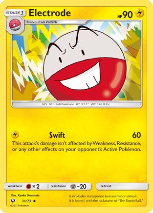 Electrode (31/73) Reverse Holofoil [SM: Shining Legends] Pokemon Single Pokémon
