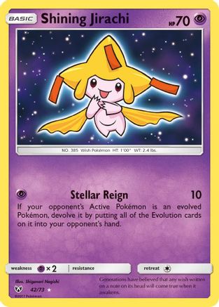 Shining Jirachi (42/73) Holofoil [SM: Shining Legends] Pokemon Single Pokémon