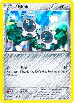 Klink - 74/114 (Cracked Ice Holo) () Holofoil [Misc: Blister Exclusives] Pokemon Single Pokémon