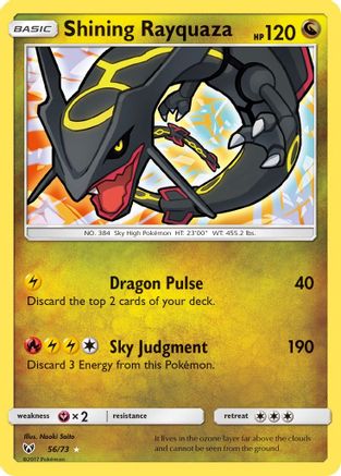 Shining Rayquaza (56/73) Holofoil [SM: Shining Legends] Pokemon Single Pokémon