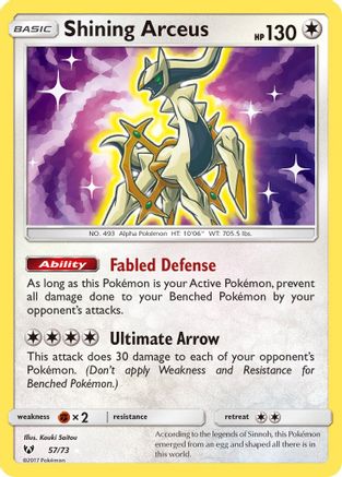 Shining Arceus (57/73) Holofoil [SM: Shining Legends] Pokemon Single Pokémon