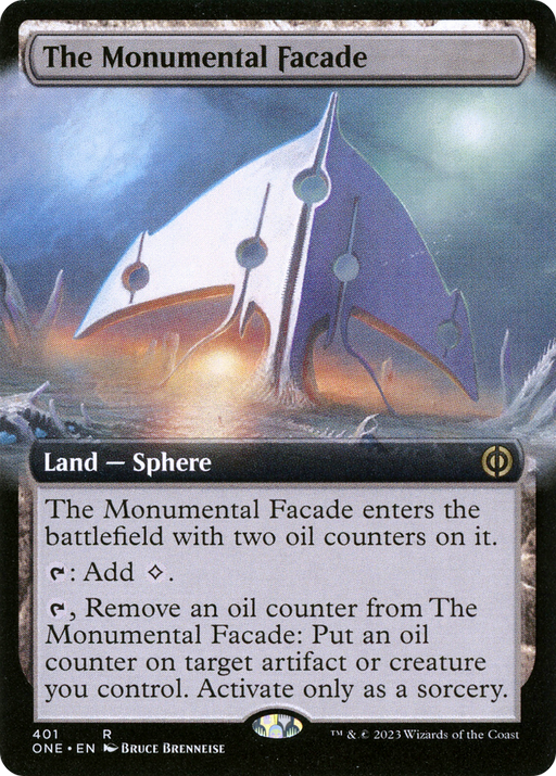 The Monumental Facade (ONE-401) [Phyrexia: All Will Be One] (Extended Art) MTG Single Wizards of the Coast