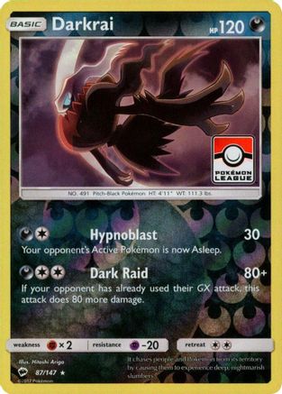 Darkrai - 87/147 (Pokemon League) Reverse Holofoil [Promos: League & Championship Cards] Pokemon Single Pokémon