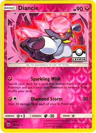 Diancie - 94/147 (Pokemon League) Reverse Holofoil [Promos: League & Championship Cards] Pokemon Single Pokémon