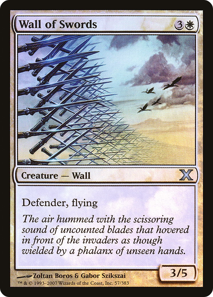 Wall of Swords (10E-57★) [Tenth Edition] Foil MTG Single Wizards of the Coast