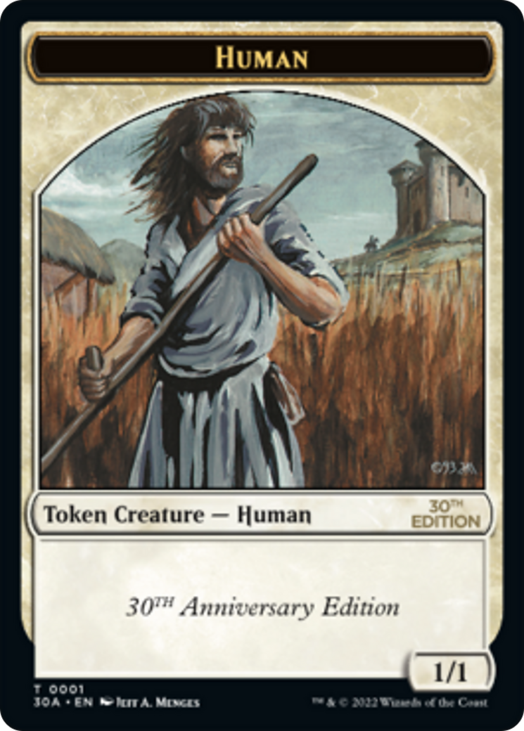 Human Token [30th Anniversary Tokens] MTG Single Magic: The Gathering