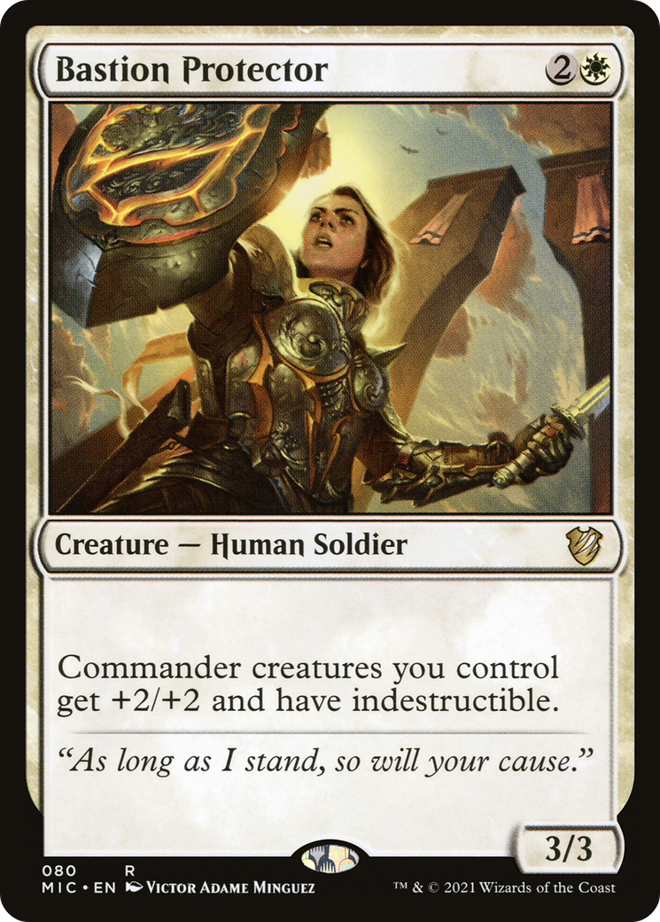 Bastion Protector (MIC-080) [Midnight Hunt Commander] MTG Single Wizards of the Coast