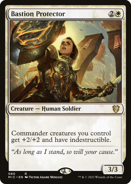 Bastion Protector (MIC-080) [Midnight Hunt Commander] MTG Single Wizards of the Coast