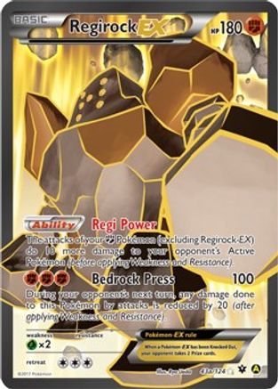 Regirock EX - 43a/124 (/124) Holofoil [Promos: Alternate Art Promos] Pokemon Single Pokémon
