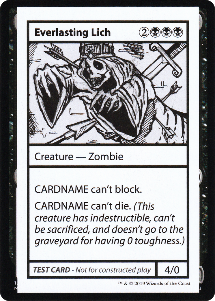 Everlasting Lich (No PW Symbol) (CMB1-) [Mystery Booster] Playtest Cards 2021 MTG Single Wizards of the Coast