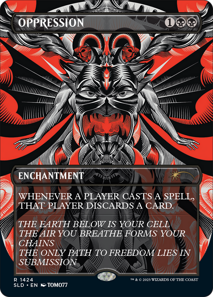 Oppression (SLD-1424) [Secret Lair] Drop (Borderless) MTG Single Wizards of the Coast