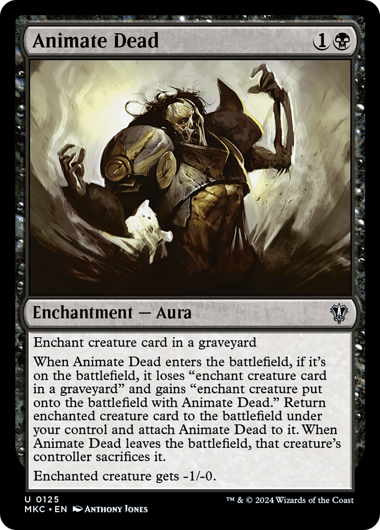 Animate Dead (MKC-125) [Murders at Karlov Manor Commander] MTG Single Wizards of the Coast