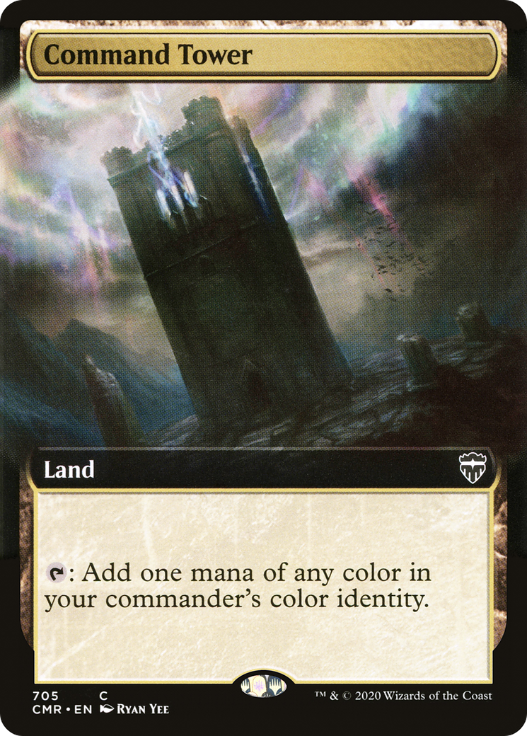 Command Tower (CMR-705) [Commander Legends] (Extended Art) Foil MTG Single Wizards of the Coast