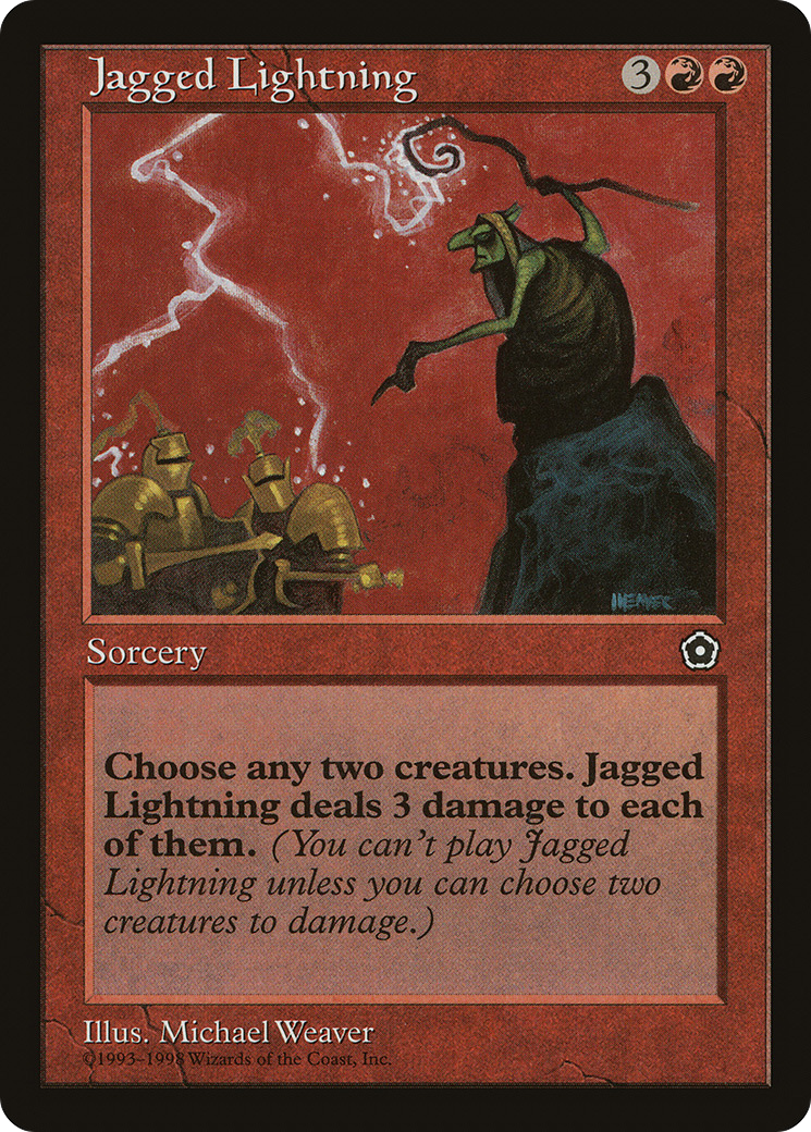 Jagged Lightning (P02-106) [Misc] Portal Second Age MTG Single Wizards of the Coast