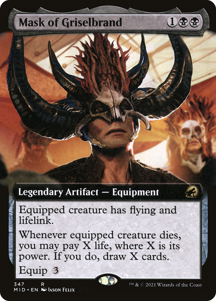 Mask of Griselbrand (MID-347) [Innistrad: Midnight Hunt] (Extended Art) MTG Single Wizards of the Coast