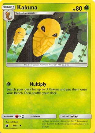 Kakuna (2/111) Reverse Holofoil [SM: Crimson Invasion] Pokemon Single Pokémon